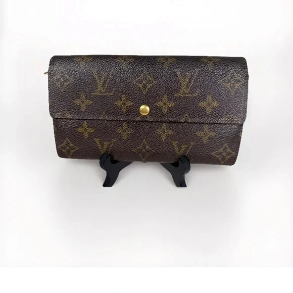 Louis Vuitton Sarah Brown Monogram Long Wallet Authentic Brown with dust pouch - Picture 3 of 16